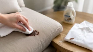 Stained Sofa Fabric - Remove Marks Without Spreading Damage